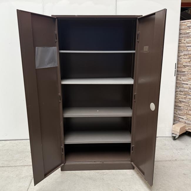  - 1x bruine stalen werkplaatskast (11)