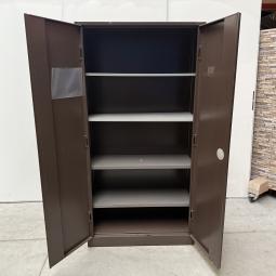  - 1x bruine stalen werkplaatskast (11)