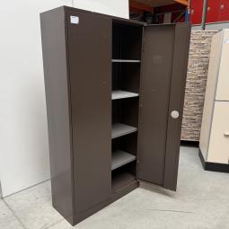  - 1x bruine stalen werkplaatskast (12)