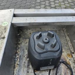  - RVS TRANSPORTWAGEN  160 MM ZWENKWIELEN  (4)