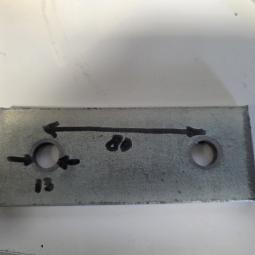  - 150 stuks metalen strip 130x50 mm 6 mm dik  (1)