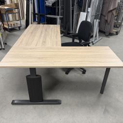  - 2x choreo hoekbureau met nieuw blad midden eiken (15)