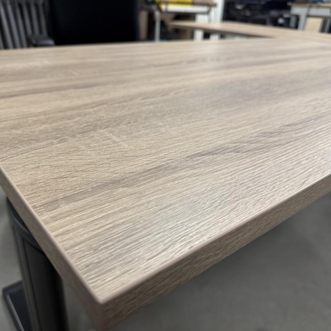  - 2x choreo hoekbureau met nieuw blad midden eiken (40)