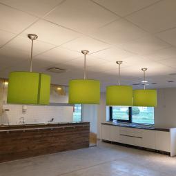  - aantal hanglampen plafondlampen met RVS ophangstang in hoogte verstelbaar  (10)