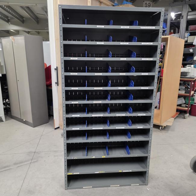  - magazijnkast antraciet grijs afm 200x100x30 cm  (2)