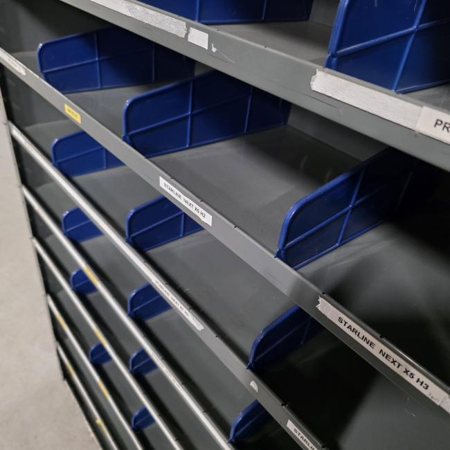  - magazijnkast   antraciet grijs afm 200x100x30 cm  (1)