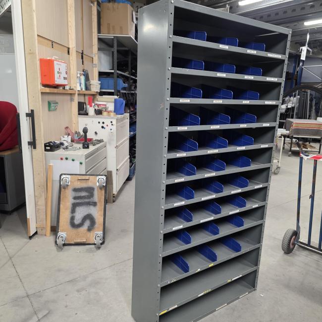  - magazijnkast antraciet grijs afm 200x100x30 cm  (1)