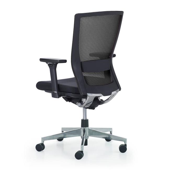  - Autobalance, task chair mesh back, 4d armrest, aluminium base, black fabric seat