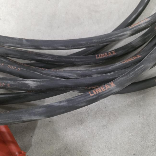  - 15 m dikke lineax elektrakabel snoer 5x2,5 mm2  H07 RN-F met 32A stekker  (2)