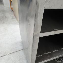  - rvs horeca kast werkbank werktafel met schuifdeuren afm 140x70x85 cm lxbxh (3)