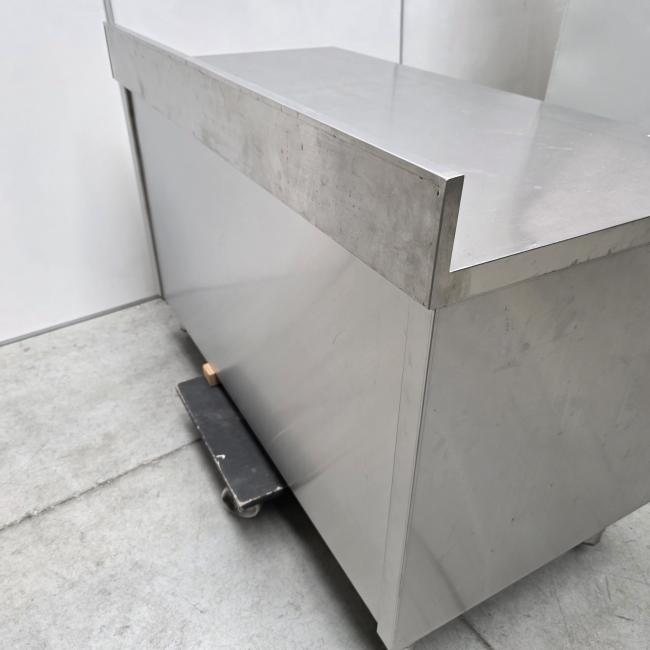  - rvs horeca kast werkbank werktafel met schuifdeuren afm 140x70x85 cm lxbxh (2)