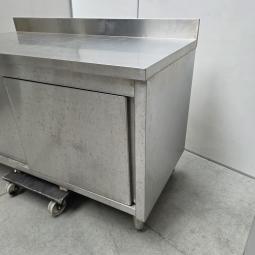  - rvs horeca kast werkbank werktafel met schuifdeuren afm 140x70x85 cm lxbxh (9)