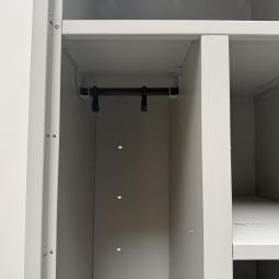  - partij 1-deurs lichtgrijze mealen lockerkasten hang-leg met schappen (11)