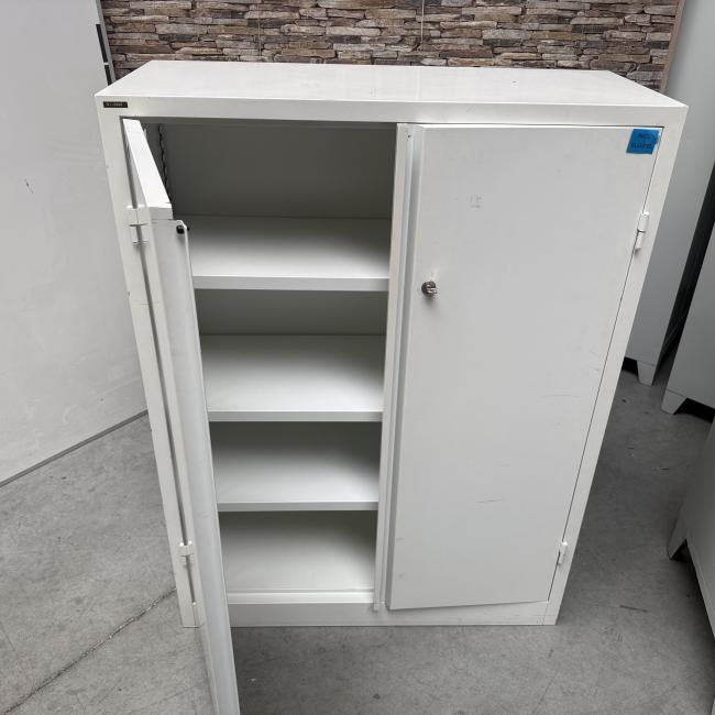  - 1x ahrend witte stalen 2-deurs werkplaatskast  (17)