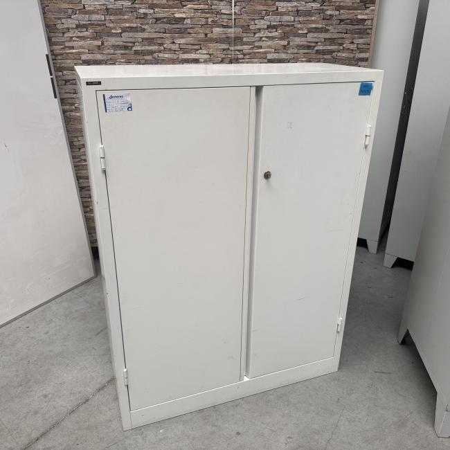  - 1x ahrend witte stalen 2-deurs werkplaatskast  (8)