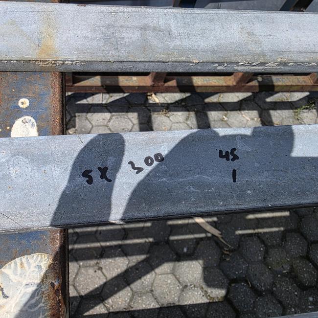  - 5X STALEN PLATTE STRIP AFM 300X45 CM  DIKTE 10 MM  (2)