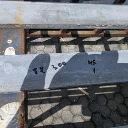  - 5X STALEN PLATTE STRIP AFM 300X45 CM  DIKTE 10 MM  (2)