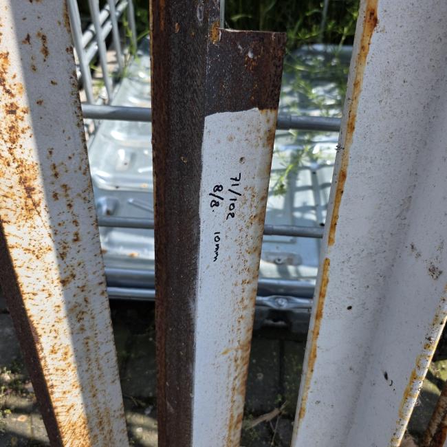  - 4x hoeklijn 2x145 cm en 1x 71-102 en 1x 145-175 cm 80x80 mm 10 mm dik 