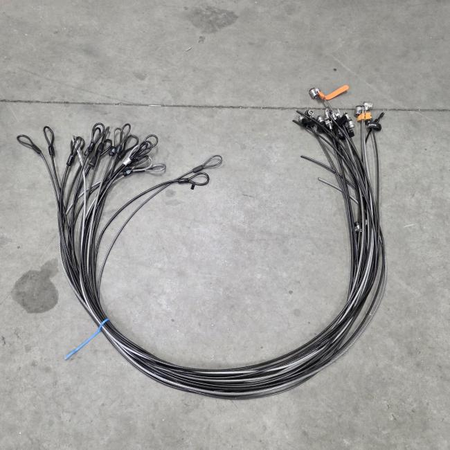  - 20x staalkabel met lus  4-5-6 mm  ±175 cm lang  (3)