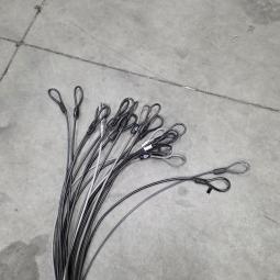  - 20x staalkabel met lus  4-5-6 mm  ±175 cm lang  (1)