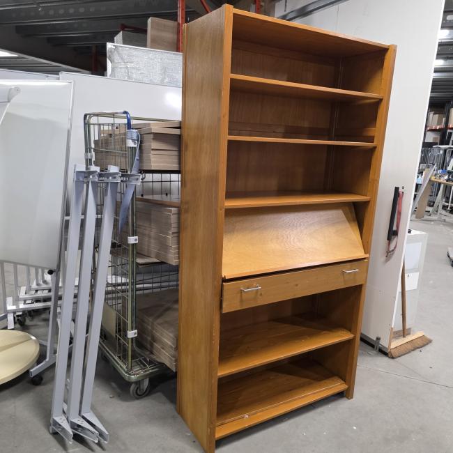  - vintage schappen stelling lundia kast afm 210x105x40 cm  (8)