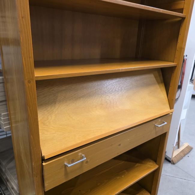  - vintage schappen stelling lundia kast afm 210x105x40 cm  (9)