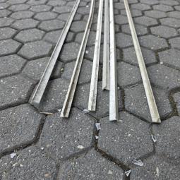  - 6X ALUMINIUM T PROFIEL 240 CM LANG 15 MM BREED  1,5 MM DIK  (2)